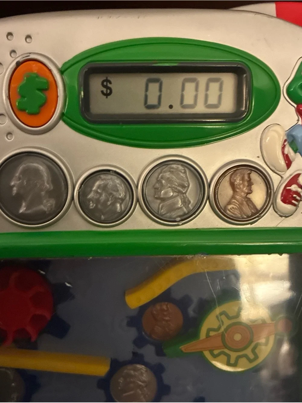 HTF Vintage Leap Frog Super Saver Teaching Bank Toy Counts Money WORKS